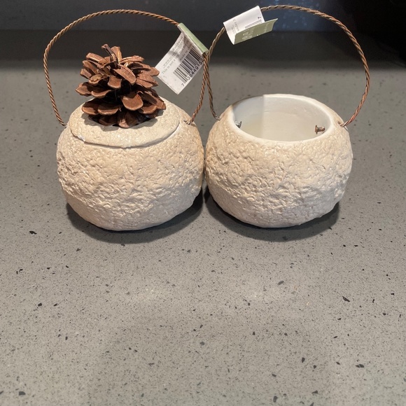 2 vintage Midwest of Canon Falls snowmen mini basket decorations - Picture 4 of 7